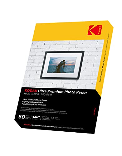 KODAK 4R Ultra Premium 280 g/m2, glänzend fotopapier, DIN 10 x 15 cm, 50 Blatt für Tintenstrahldrucker, photopapier Fotokarten Photokarten Sofort Trocken Wasserfest Hochweiß fotoblätter KODAK 4R Ultra Premium 280 g/m2, glänzend fotopapier, DIN 10 x 15 cm, 50 Blatt für Tintenstrahldrucker, photopapier Fotokarten Photokarten Sofort Trocken Wasserfest Hochweiß fotoblätter von KODAK