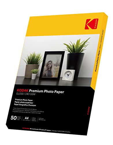 Kodak glänzend fotopapier DIN A4, 50 Blatt 240 g/m2,für Tintenstrahldrucker, photopapier Fotokarten Photokarten Sofort Trocken Wasserfest Hochweiß fotoblätter Kodak glänzend fotopapier DIN A4, 50 Blatt 240 g/m2,für Tintenstrahldrucker, photopapier Fotokarten Photokarten Sofort Trocken Wasserfest Hochweiß fotoblätter von KODAK