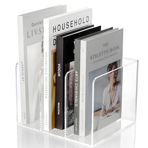 KOEMEHR Acryl Zeitschriftensammler mit 3 vertikalen Fächern, Desktop Storage Organizer Zeitschriftenständer Datei Organizer Bücherregal für Büro Schreibtisch Zubehör, Home Workspace, Transparent (3 KOEMEHR Acryl Zeitschriftensammler mit 3 vertikalen Fächern, Desktop Storage Organizer Zeitschriftenständer Datei Organizer Bücherregal für Büro Schreibtisch Zubehör, Home Workspace, Transparent (3 von KOEMEHR