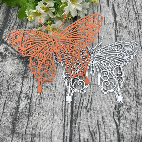 Metall-Stanzformen, 10,2 x 13,7 cm, Schmetterlingsrahmen, Metall-Stanzformen für Scrapbooking, Album, Papier, Karten, Dekoration, Handwerk von KOFORULAIG