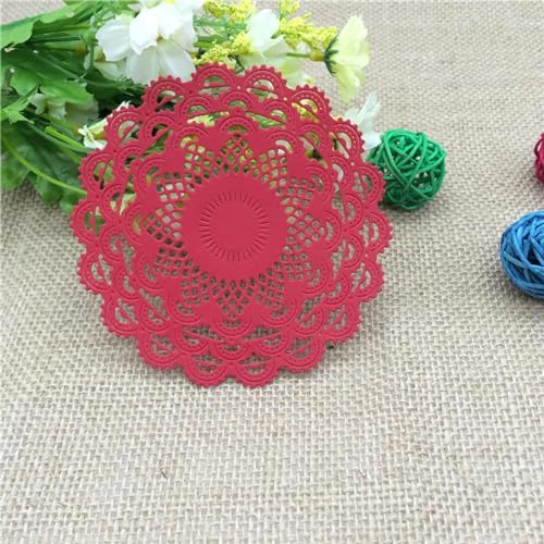 Metall-Stanzformen, 10,5 x 10,5 cm, Spitzen-Metall-Stanzschablone für Scrapbooking, Alben, Prägung, Papier, Karten, Dekoration von KOFORULAIG