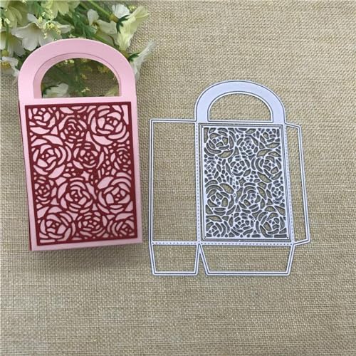 Metall-Stanzformen, 10,9 x 14 cm, 3D-Blumen, Handtasche, Metall-Stanzschablone für Scrapbooking, Album, Prägung, Papier, Karten, Dekoration von KOFORULAIG