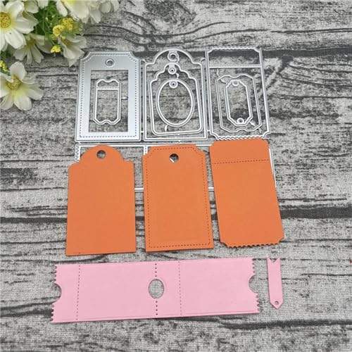 Metall-Stanzformen, 10 Stück, 10,8 x 13 cm, Etikettenbordüre, Metall-Stanzformen für Scrapbooking, Album, Papier, Karten, Dekoration, Handwerk von KOFORULAIG