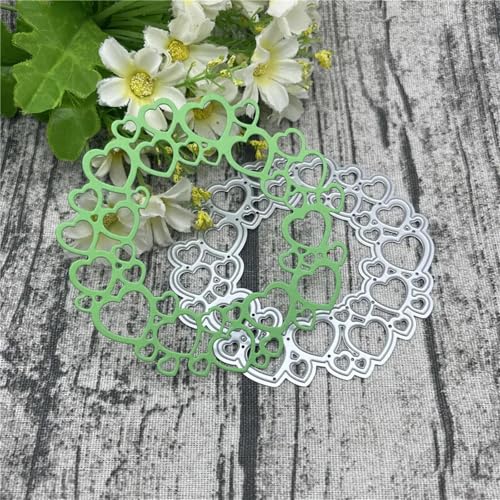 Metall-Stanzformen, 10 x 10 cm, ovale Herzform, Schablonen für Scrapbooking, Alben, Prägung, Papier, Karten, Dekoration von KOFORULAIG