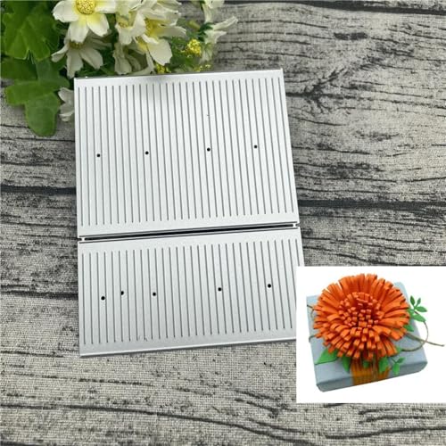 Metall-Stanzformen, 10 x 12,9 cm, 3D-Streifen, Blume, Metall-Stanzformen für Scrapbooking, Alben, Prägung, Papier, Karten, Dekoration von KOFORULAIG