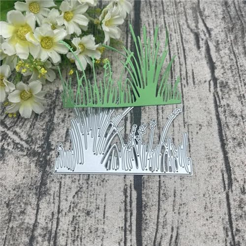 Metall-Stanzformen, 10 x 6,9 cm, Gras-Hintergrund, Metall-Stanzschablonen für Scrapbooking, Alben, Prägung, Papier, Karten, Dekoration von KOFORULAIG