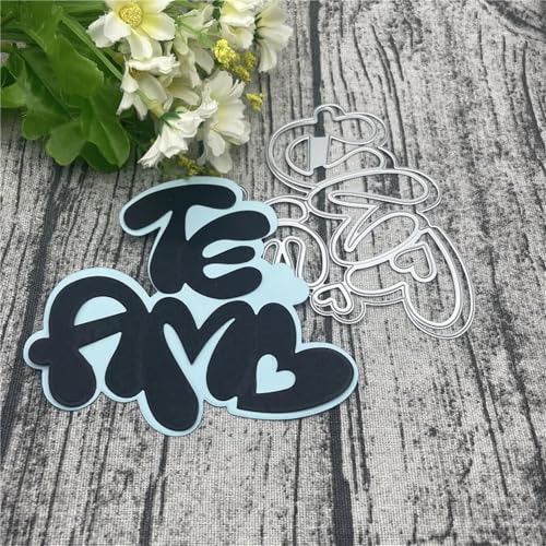 Metall-Stanzformen, 11,1 x 12,4 cm, portugiesisch, "I Love You", Spitze, Metall-Stanzformen für Scrapbooking, Prägung, Fotoalbum, Papierkarten, Dekoration von KOFORULAIG