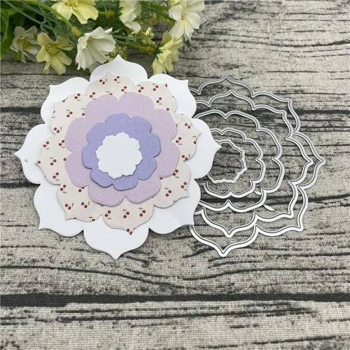 Metall-Stanzformen, 12,5 x 12,5 cm, runde Form, Kartenrahmen, Metall-Stanzformen für Scrapbooking, Alben, Prägung, Papierkarten, Dekoration von KOFORULAIG
