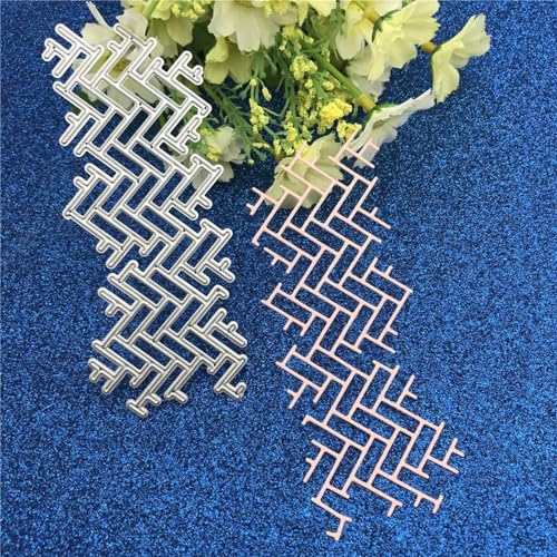 Metall-Stanzformen, 12,5 x 4,9 cm, hohle Geometrie, Metall-Stanzschablone für Scrapbooking, Alben, Prägung, Papier, Kartenhandwerk von KOFORULAIG