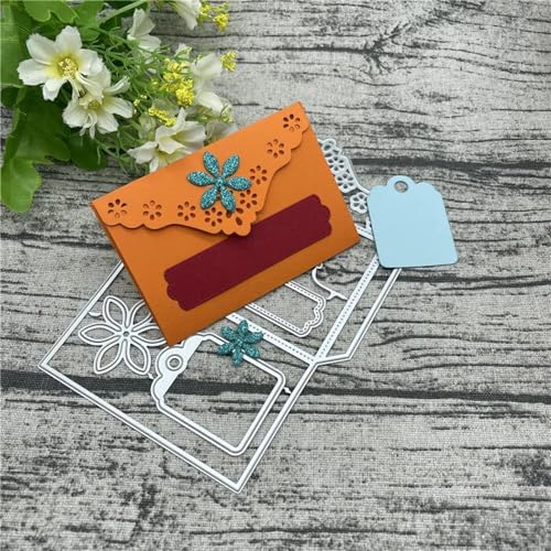 Metall-Stanzformen, 12 x 16,5 cm, Umschlag-Hintergrund, Metall-Stanzformen für Scrapbooking, Alben, Prägung, Papier, Karten, Dekoration von KOFORULAIG