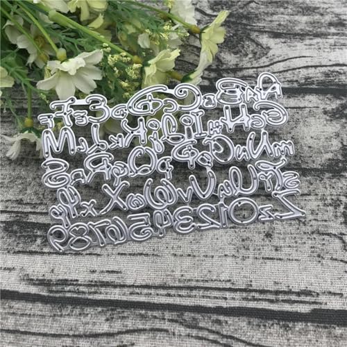 Metall-Stanzformen, 12 x 7 cm, Alphabet, Buchstaben, Metall-Stanzformen für Scrapbooking, Album, Papierkarten, Dekoration, Prägeschablonen von KOFORULAIG