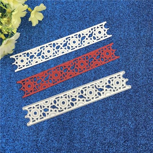 Metall-Stanzformen, 14,3 x 2,4 cm, Spitze, Kreis, Metall-Stanzformen für Scrapbooking, Prägung, Fotoalbum, Papierkarten, Dekoration von KOFORULAIG