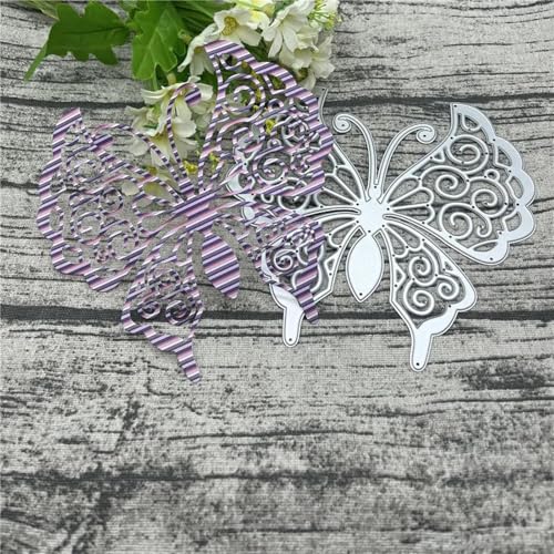 Metall-Stanzformen, 15,2 x 14,1 cm, Schmetterlings-Spitze, Metall-Stanzschablone für Scrapbooking, Album, Papier, Karten, Dekoration, Handwerk von KOFORULAIG