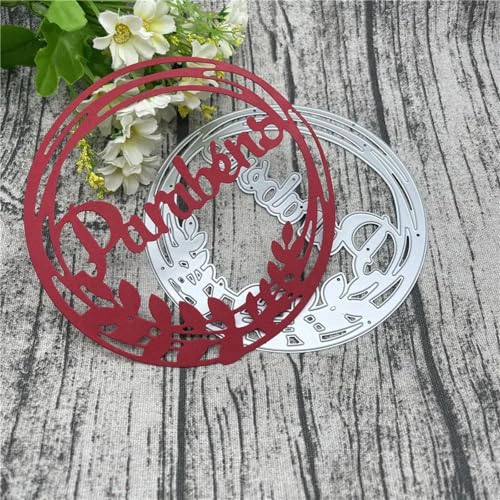 Metall-Stanzformen, 15 x 15 cm, Kranz, Spitze, Metall-Stanzformen für Scrapbooking, Alben, Prägung, Papier, Karten, Dekoration von KOFORULAIG