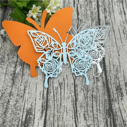 Metall-Stanzformen, 16 x 13 cm, Schmetterlings-Bordüre, Metall-Stanzformen für Scrapbooking, Alben, Prägung, Papier, Karten, Dekoration von KOFORULAIG