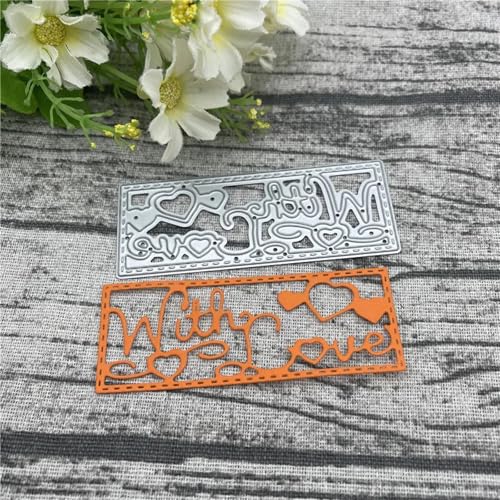 Metall-Stanzformen, 3,3 x 8,3 cm, Liebe, Metall-Stanzschablone für Scrapbooking, Album, Papier, Karten, Dekoration, Handwerk von KOFORULAIG