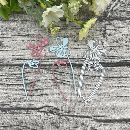Metall-Stanzformen, 3,5 x 9,1 cm, Blumenpflanzen, Bastelrahmen, Metall-Stanzformen für Scrapbooking, Alben, Prägung, Papier, Karten, Dekoration von KOFORULAIG
