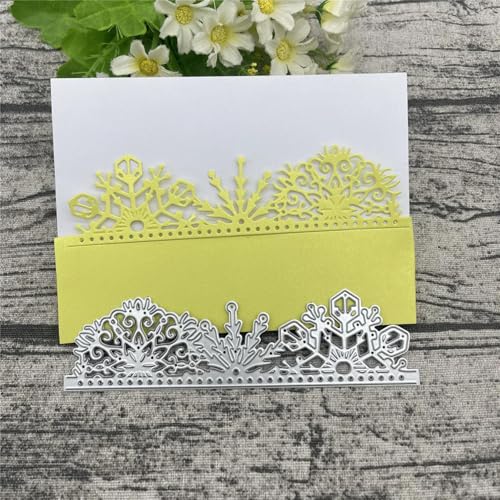 Metall-Stanzformen, 4,1 x 15 cm, Weihnachts-Spitzenbordüre, Metall-Stanzformen für Scrapbooking, Alben, Prägung, Papier, Karten, Dekoration von KOFORULAIG