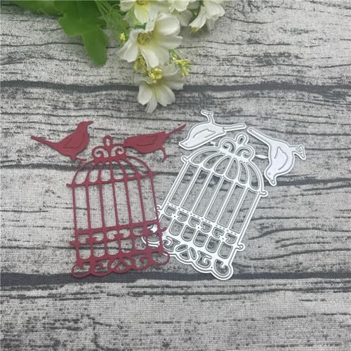 Metall-Stanzformen, 4 x 3 cm, Vogelkäfig-Rahmen, Metall-Stanzformen für Scrapbooking, Prägung, Fotoalbum, Papierkarten, Dekoration von KOFORULAIG