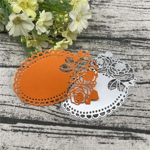 Metall-Stanzformen, 6,1 x 16,9 cm, Rosen, Bilderrahmen, Metall-Stanzformen für Scrapbooking, Alben, Prägung, Papier, Karten, Dekoration von KOFORULAIG