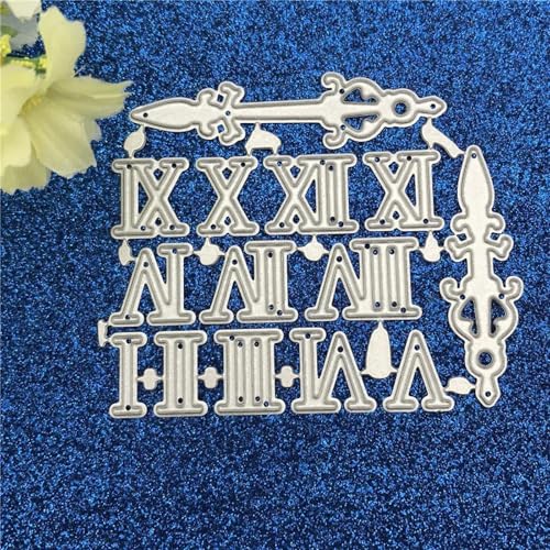 Metall-Stanzformen, 6,1 x 8 cm, Uhrenzeiger, Zahlen, Metall-Stanzschablone, Dekoration, Scrapbooking, Buch, Fotoalbum, Kunstkarten, Vorlagen von KOFORULAIG