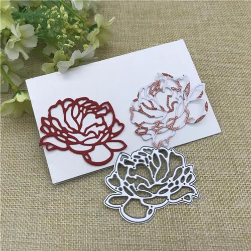 Metall-Stanzformen, 6,3 x 4,7 cm, Motiv: Liebesblume, Metall-Stanzformen für Scrapbooking, Dekoration, Prägung, Handarbeit, Vorlage von KOFORULAIG