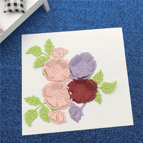 Metall-Stanzformen, 6,3 x 9 cm, Blumenblatt, Metall-Stanzformen für Kartenherstellung, Dekoration, Prägung, Papier, Karten, Stempelschablonen von KOFORULAIG