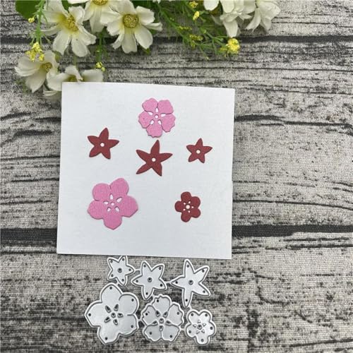 Metall-Stanzformen, 6,5 x 4,3 cm, Blumen-Stern-Spitzenbordüre, Metall-Stanzformen für Scrapbooking, Alben, Prägung, Papier, Karten, Dekoration von KOFORULAIG