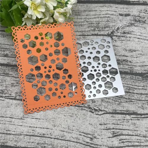 Metall-Stanzformen, 7,1 x 9,9 cm, Wabenform, Spitzenform, Metall-Stanzformen für Scrapbooking, Alben, Prägung, Papier, Karten, Dekoration von KOFORULAIG