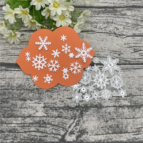 Metall-Stanzformen, 7,5 x 9 cm, Schneeflockenrahmen, Spitzenbordüre, Metall-Stanzformen für Scrapbooking, Alben, Prägung, Papier, Karten, Dekoration von KOFORULAIG