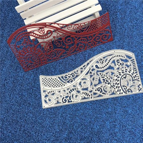 Metall-Stanzformen, 7 x 14,2 cm, Abdeckungs-Set, Blumenspitze, Hintergrund, Metall-Stanzformen für Scrapbooking, Fotoalbum, Papierkarten, Dekoration, Handwerk von KOFORULAIG