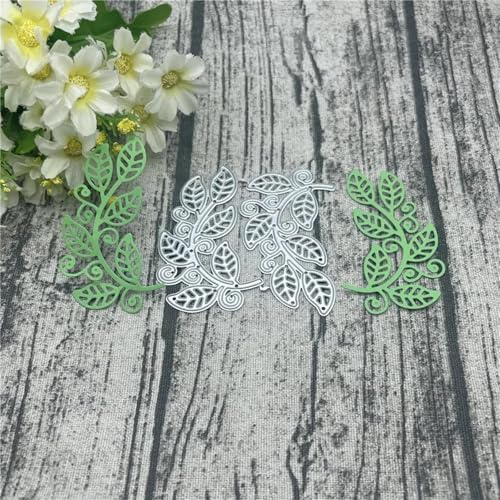 Metall-Stanzformen, 8 x 7,9 cm, Blattspitze, Hintergrundrahmen, Metall-Stanzformen für Scrapbooking, Alben, Prägung, Papier, Karten, Dekoration von KOFORULAIG