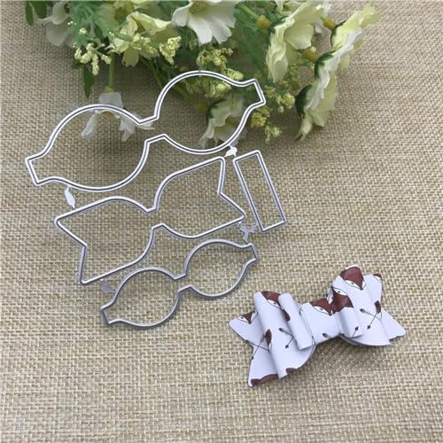 Metall-Stanzformen, 9,2 x 8,5 cm, Herz-Bordüre, Spitze, Schleife, Metall-Stanzformen für Scrapbooking, Papier, Karten, Dekoration, Handwerk von KOFORULAIG