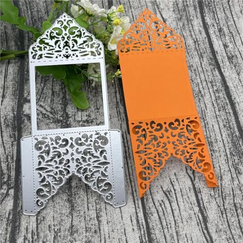 Metall-Stanzformen, 9,5 x 20 cm, Spitzenblumenbordüre, Metall-Stanzformen für Scrapbooking, Alben, Prägung, Papier, Karten, Dekoration von KOFORULAIG