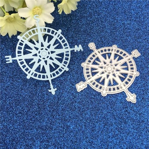 Metall-Stanzformen, 9,5 x 8,2 cm, Kompassformen, Metall-Stanzformen für Scrapbooking, Schablonen, Alben, Karten, Dekoration, Prägeschablone von KOFORULAIG