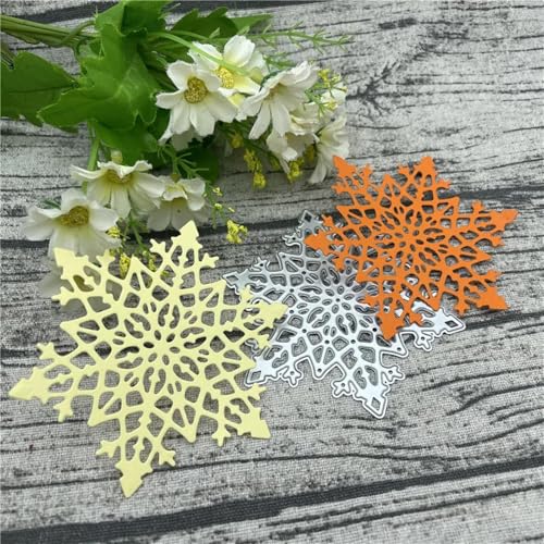 Metall-Stanzformen, 9,8 x 9,8 cm, Schneeflocken-Metall-Stanzschablone für Scrapbooking, Album, Papier, Karten, Dekoration, Handwerk von KOFORULAIG
