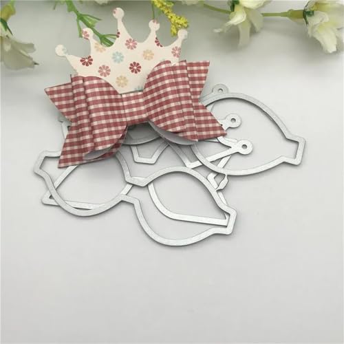 Metall-Stanzformen, 9,9 x 6,9 cm, Krone, Schleife, Metall-Stanzformen für Scrapbooking, Alben, Prägung, Papier, Karten, Dekoration von KOFORULAIG