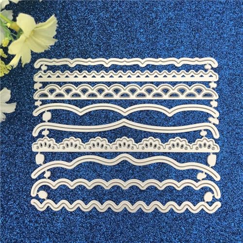 Metall-Stanzformen, 9 Stück, 11,8 x 12 cm, Dekorationskarten, Kanten, Metall-Stanzformen für Scrapbooking, Alben, Prägung, Papierkarten, Dekoration von KOFORULAIG