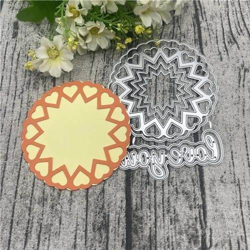 Metall-Stanzformen, 9 x 11,7 cm, Herzform, Spitze, Metall-Stanzformen für Scrapbooking, Alben, Prägung, Papier, Karten, Dekoration von KOFORULAIG