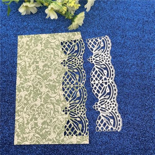 Metall-Stanzformen, Spitzenrand, Metall-Stanzformen, Hintergrund, Tor-Schablone für Scrapbooking, Alben, Prägung, Papierkarten, Dekoration, Basteln, 13,7 x 3,9 cm von KOFORULAIG