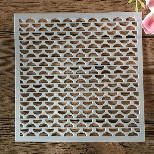 Schablonen zum Basteln, 1 Stück, 13 x 13 cm, Wassertropfen-Geometrie-Schablonen zum Malen auf Holz, Zeichenvorlage, Scrapbook-Dekoration, DIY-Projekte, Stil 3 von KOFORULAIG