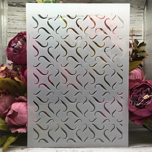 Schablonen zum Basteln, A4, 29 cm, 3D-Würfel, Geometrie-Schablonen zum Malen auf Holz, Zeichenvorlage, Scrapbook-Dekoration, DIY-Projekte, Stil 4 von KOFORULAIG