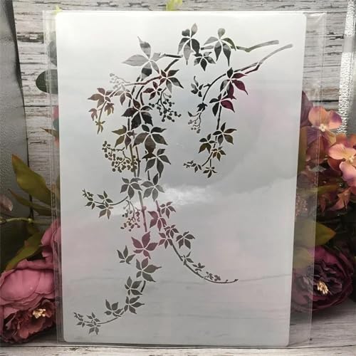 Schablonen zum Basteln, A4, 29 cm, große Blumen, Schablonen zum Malen auf Holz, Zeichenvorlage, Scrapbook-Dekoration, DIY-Projekte, Stil 7 von KOFORULAIG