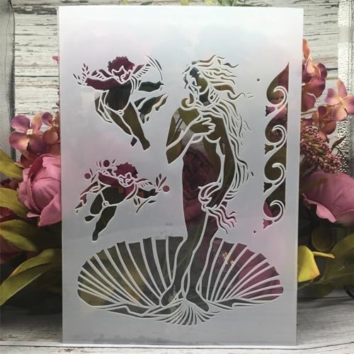 Schablonen zum Basteln, A4, 29 x 21 cm, Motiv: Paris-Blumenrand, Schablonen zum Malen auf Holz, Zeichnungsvorlage, Scrapbook-Dekoration, DIY-Projekte, Stil 6 von KOFORULAIG