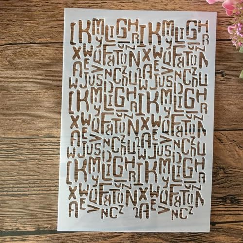 Schablonen zum Basteln, A5, 21 cm, sechseckige Zahlen, Schablonen zum Malen auf Holz, Zeichenvorlage, Scrapbook-Dekoration, DIY-Projekte, Stil 8 von KOFORULAIG