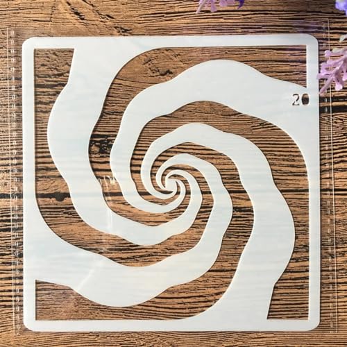 Schablonen zum Malen, 13 cm, Windmühlen-Zeichenschablone zum Malen auf Holz, Wand, Stoff, Möbel, Boden, Schablonen für Bastelprojekte von KOFORULAIG