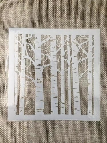 Schablonen zum Malen, 13 cm Baumstamm, wiederverwendbare Schablonen zum Malen auf Holz, Stoff, Wänden, Möbeln, Leinwand, Heimdekor, Handwerk von KOFORULAIG