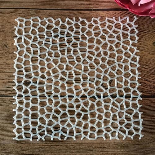 Schablonen zum Malen, 13 x 13 cm, unregelmäßiger Netz-Hintergrund, Zeichenschablone zum Malen auf Holz, Wand, Stoff, Möbel, Boden, Schablonen für Kunstprojekte von KOFORULAIG