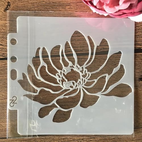 Schablonen zum Malen, 14 x 13 cm, Blumen-Zeichenschablone zum Malen auf Holz, Wand, Stoff, Möbel, Boden, Schablonen für Kunsthandwerk, Kunstprojekte, Stil 1 von KOFORULAIG