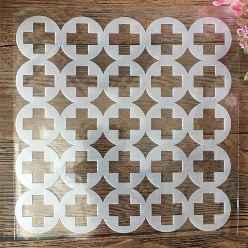 Schablonen zum Malen, 20 x 20 cm, runde Geometrie, plus Zeichenschablone zum Malen auf Holz, Wand, Stoff, Möbel, Boden, Schablonen für Kunstprojekte von KOFORULAIG